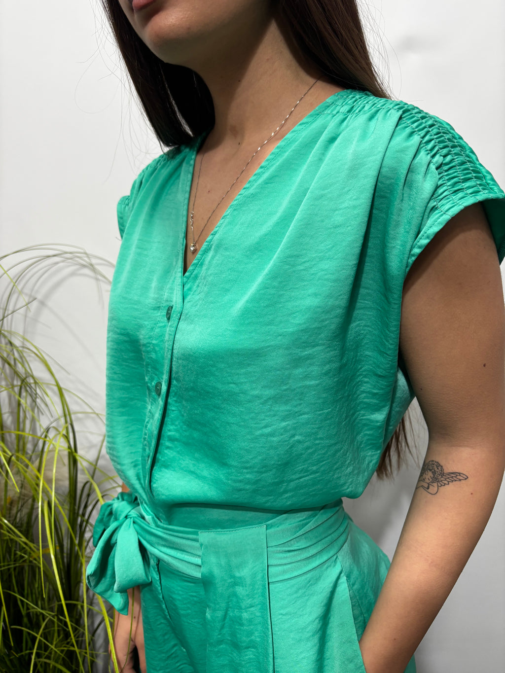 Camicia manica drappeggio in seta PAZ TORRAS
