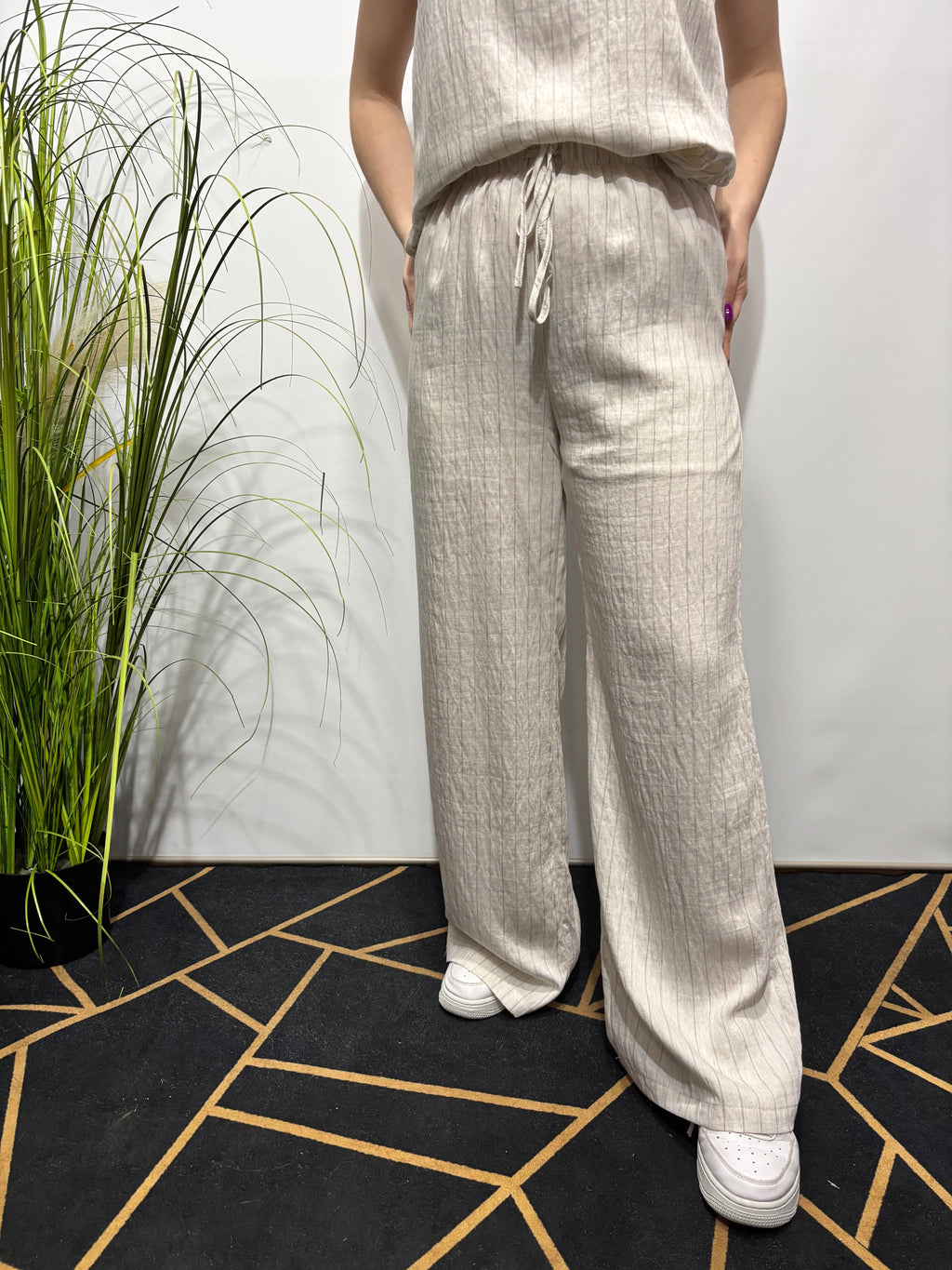Pantalone palazzo con coulisse