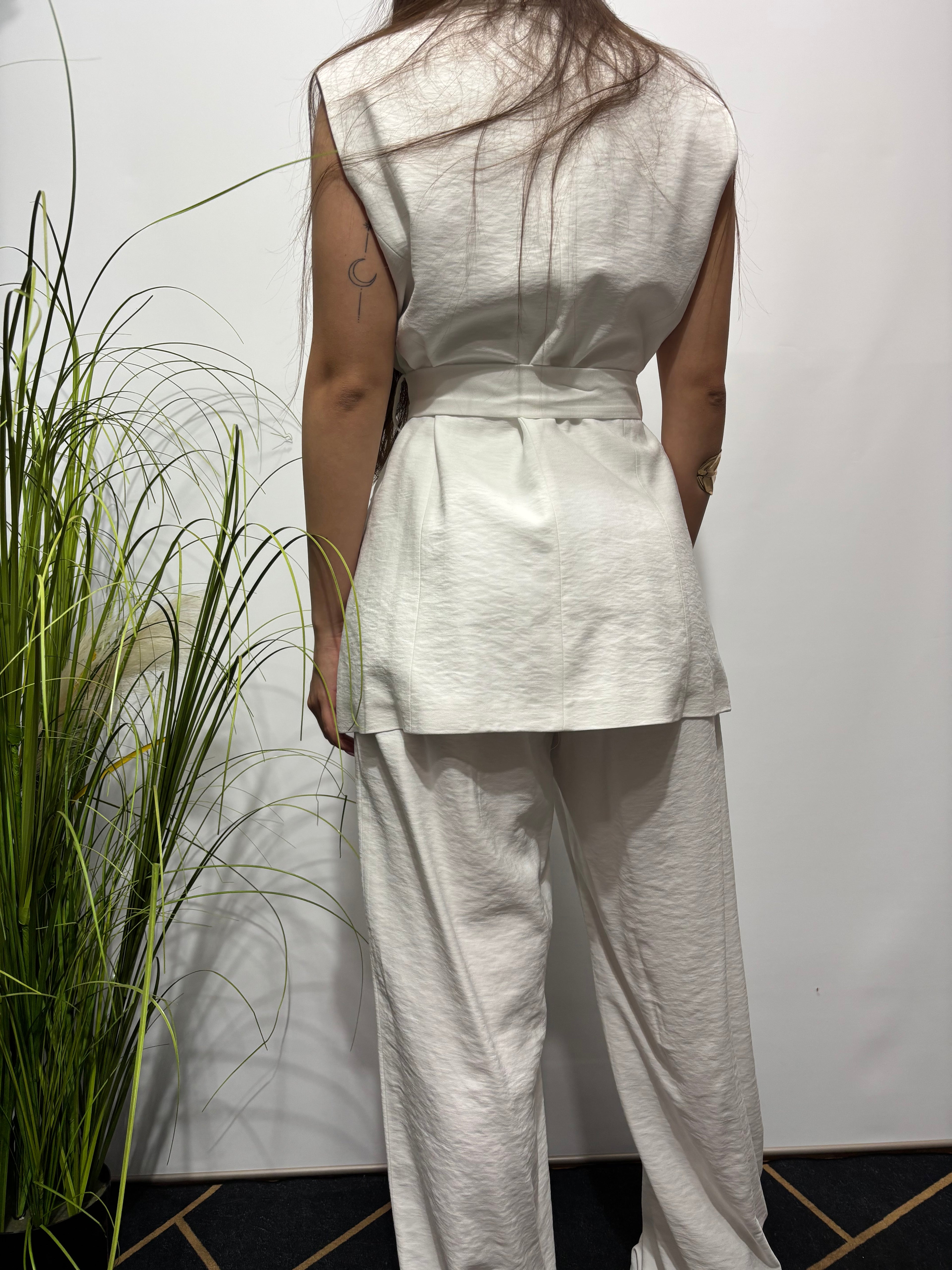 Gilet con cintura Over D