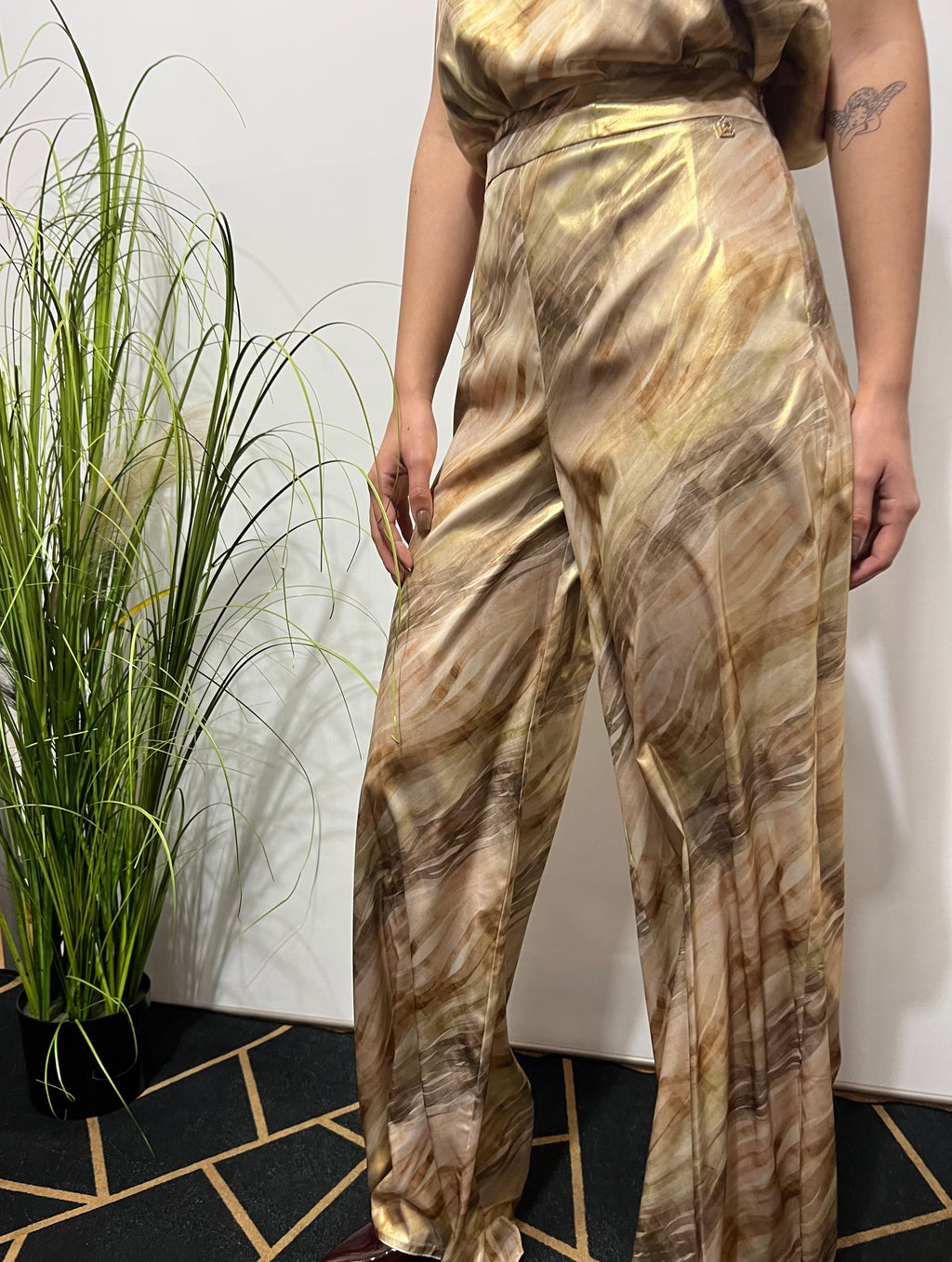 Pantalone bronzo LAURA BIAGIOTTI