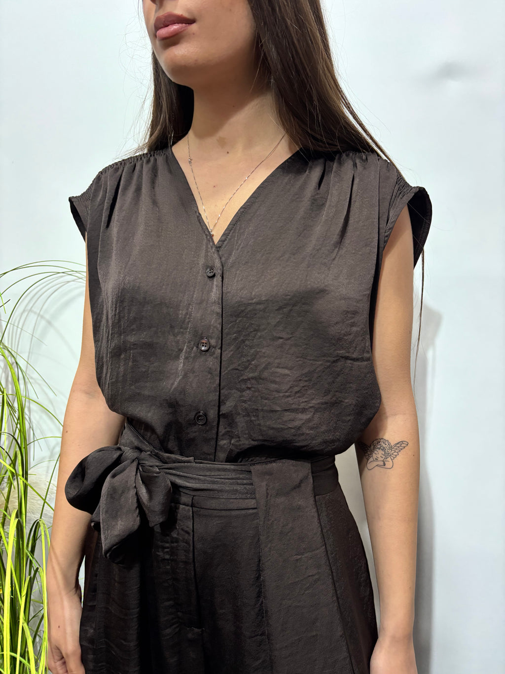 Camicia manica drappeggio in seta PAZ TORRAS