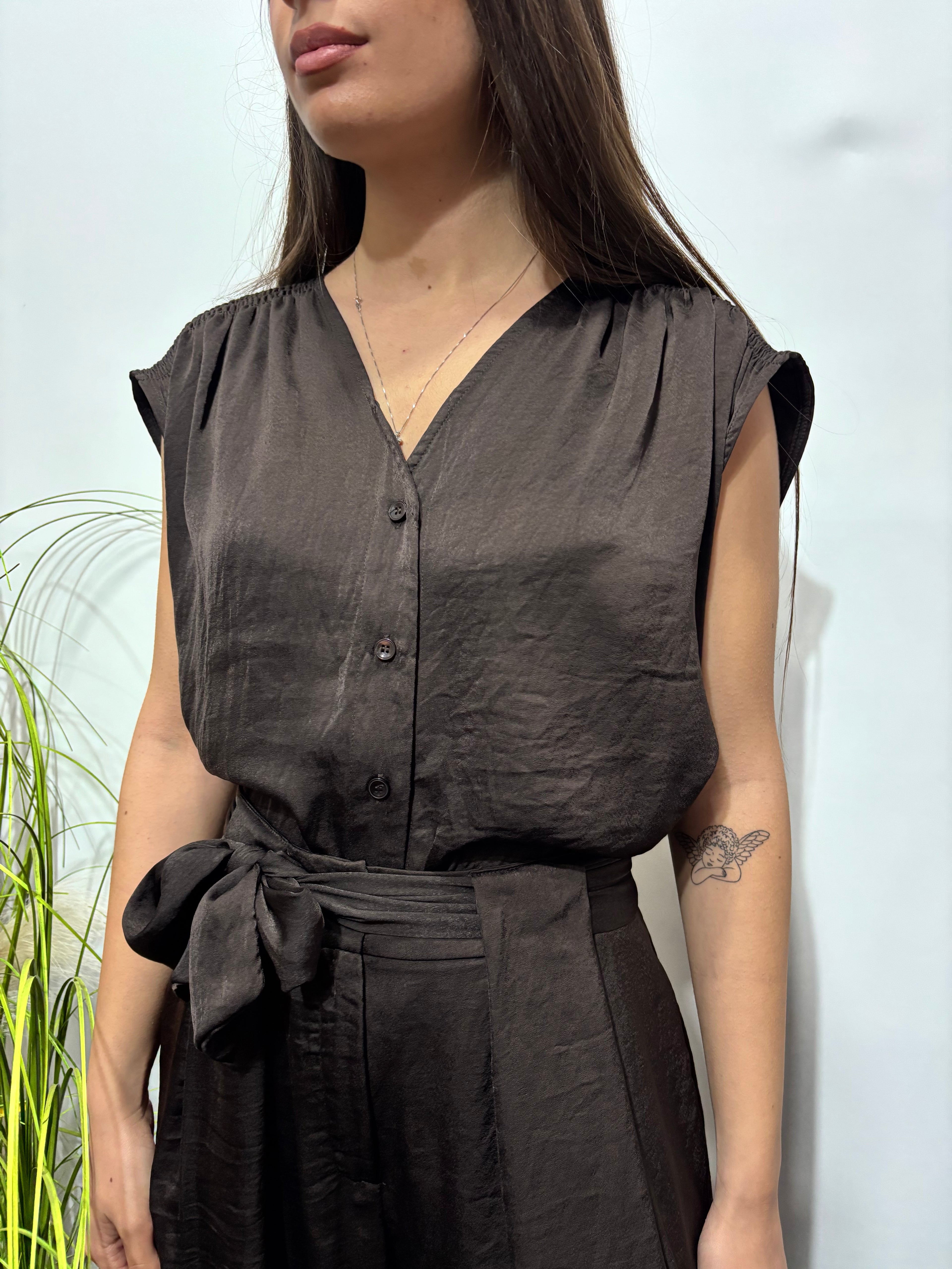 Camicia manica drappeggio in seta PAZ TORRAS