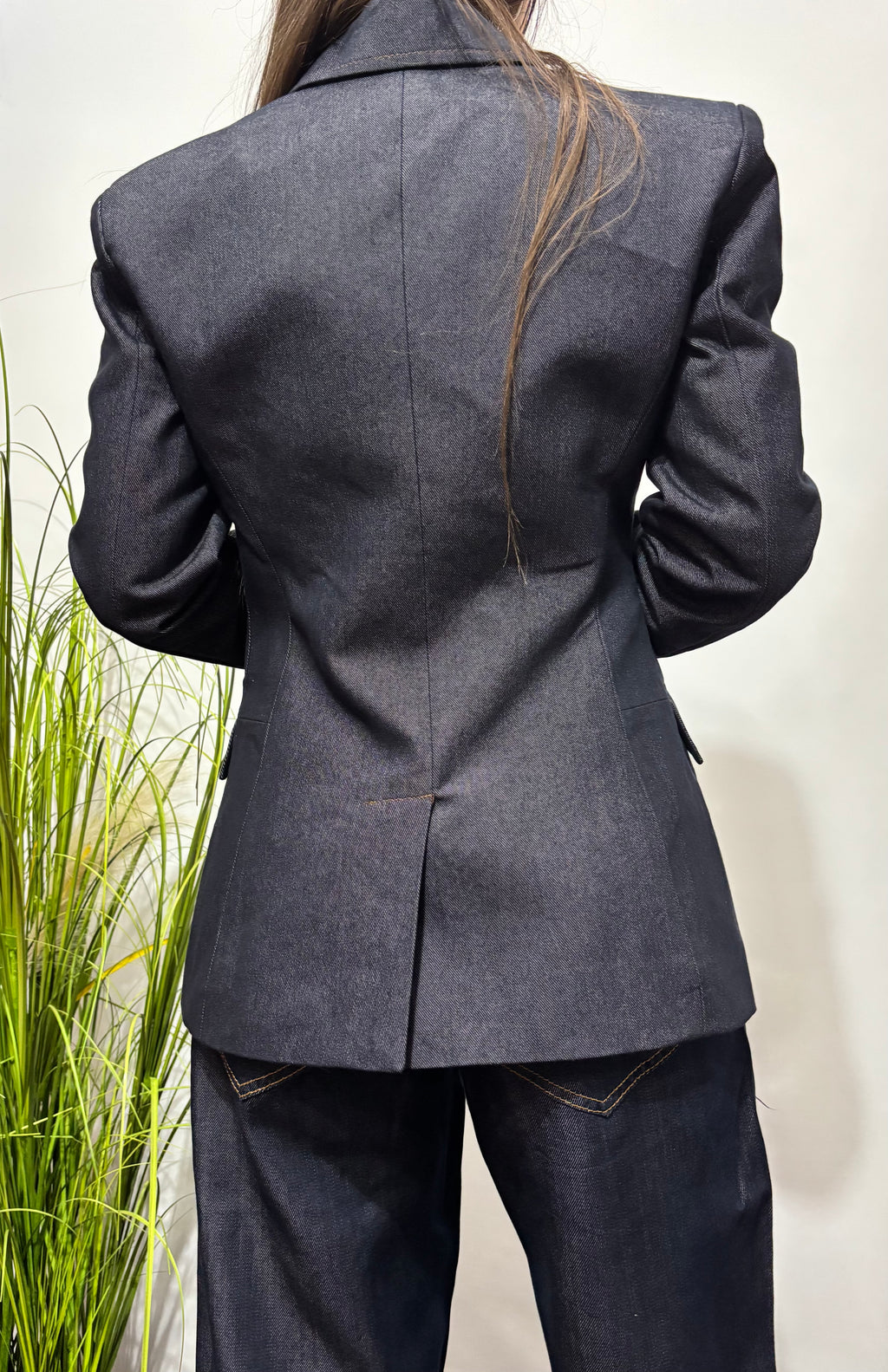 Giacca Denim sfiancata