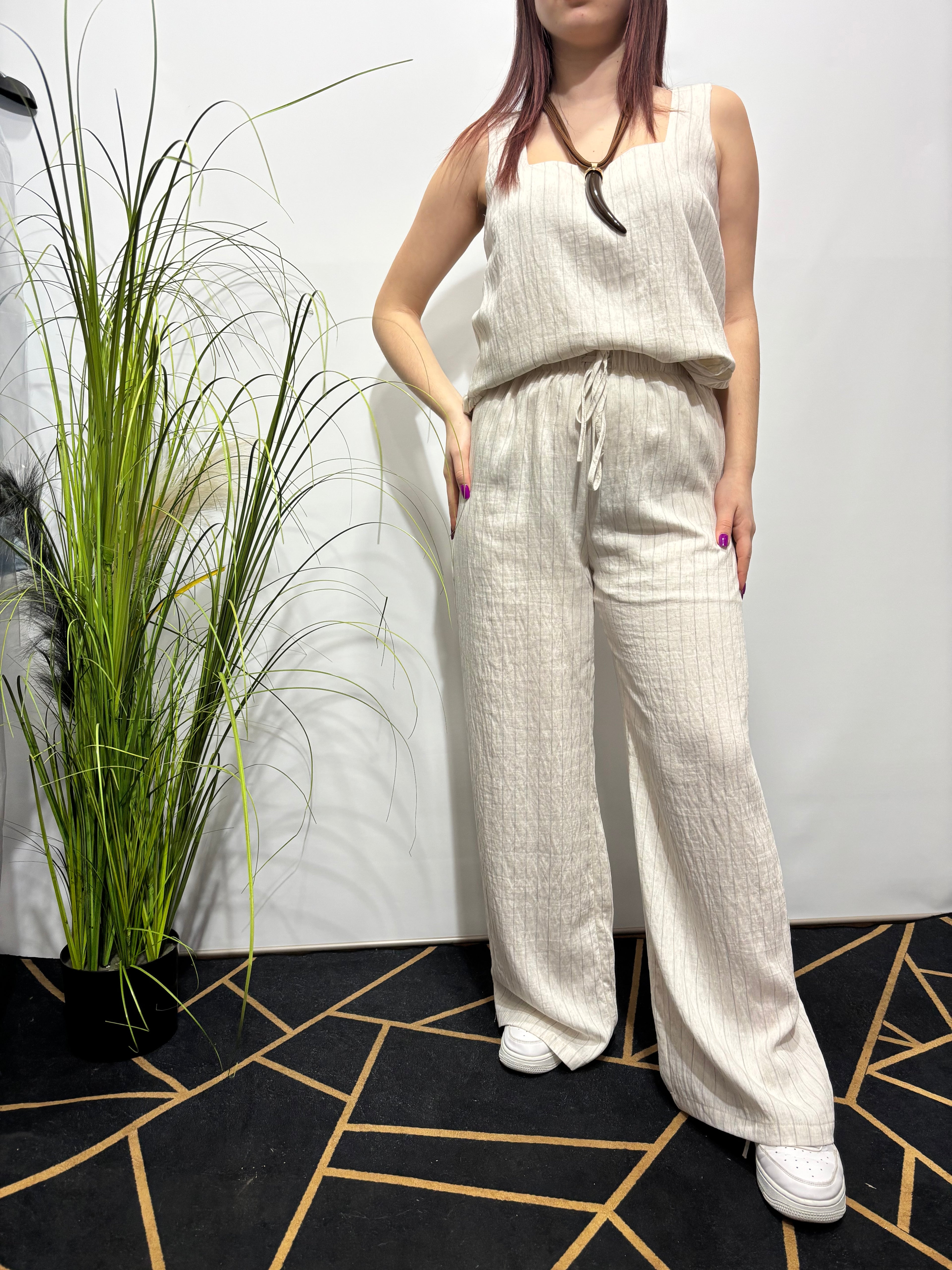 Pantalone palazzo con coulisse