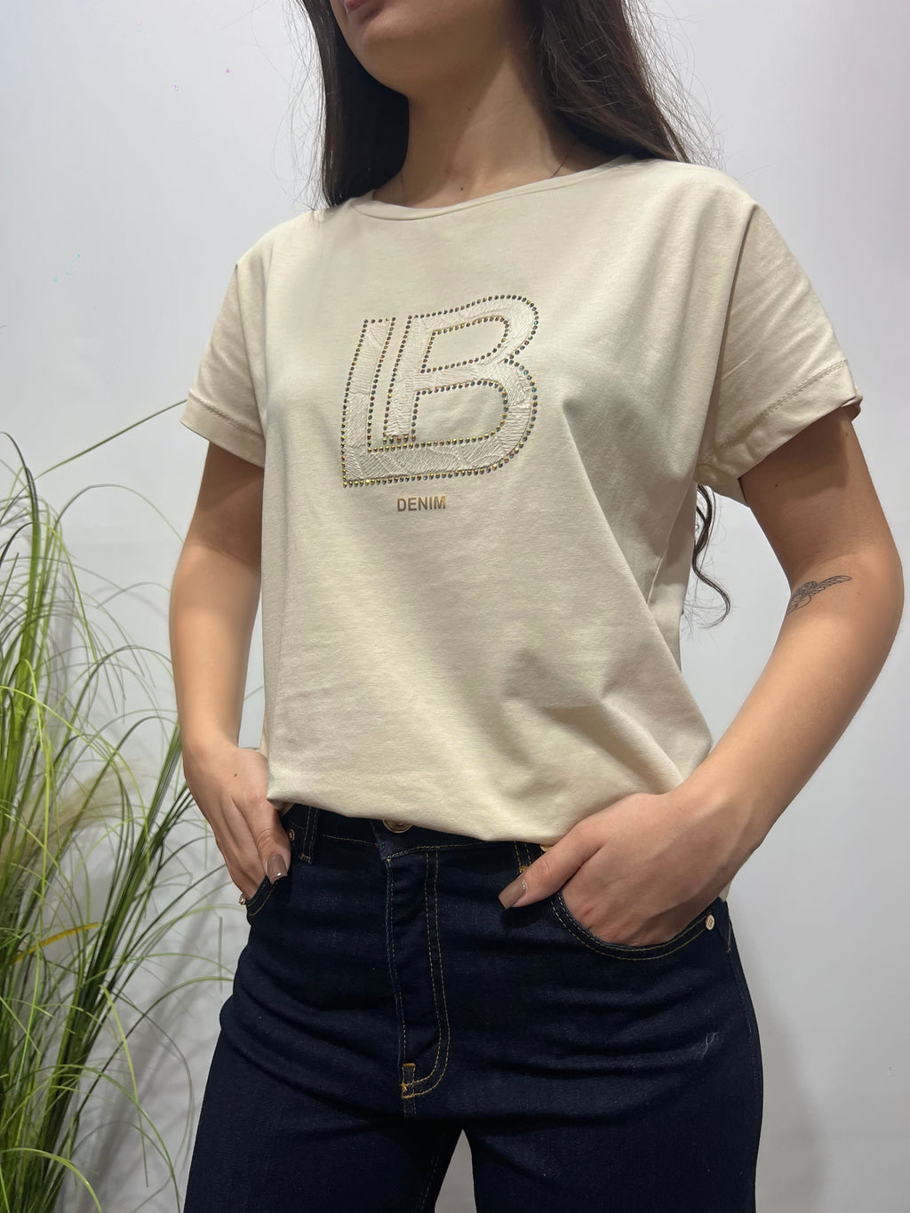 T-shirt logo centrale LAURA BIAGIOTTI
